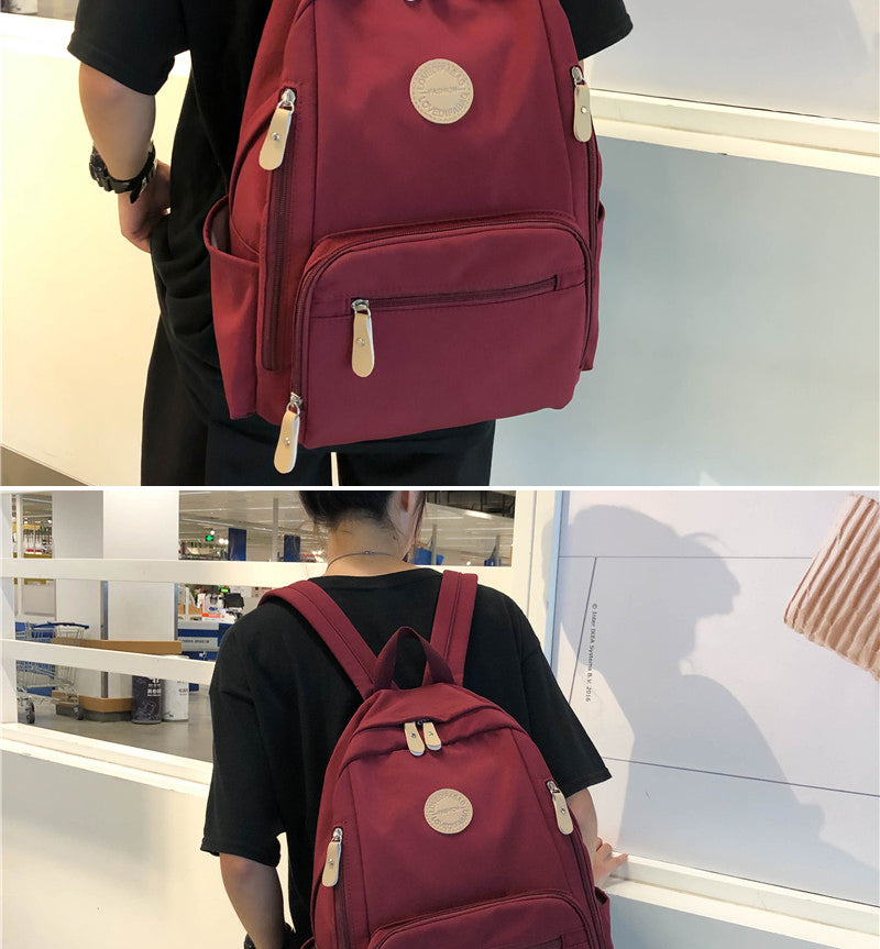 Gothslove Waterproof Nylon Backpack for Women Travel Backpacks Schoolbag for Teens Girls Multi-pocket Bookbags