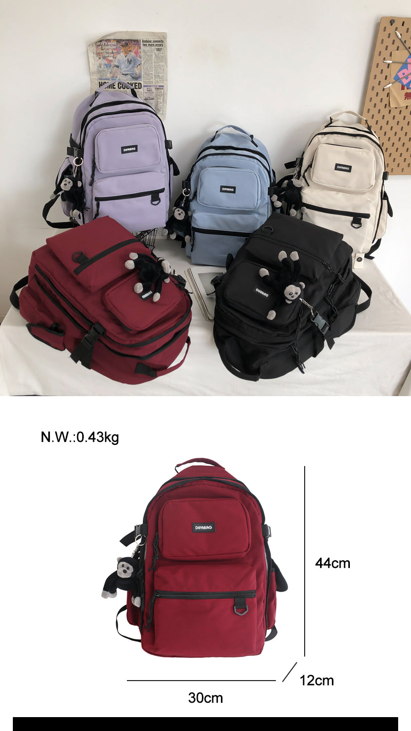 Gothslove Aesthetic Waterproof Backpacks For Women Black Backpack  Highschool Backpack for Colleges Student Bookbags