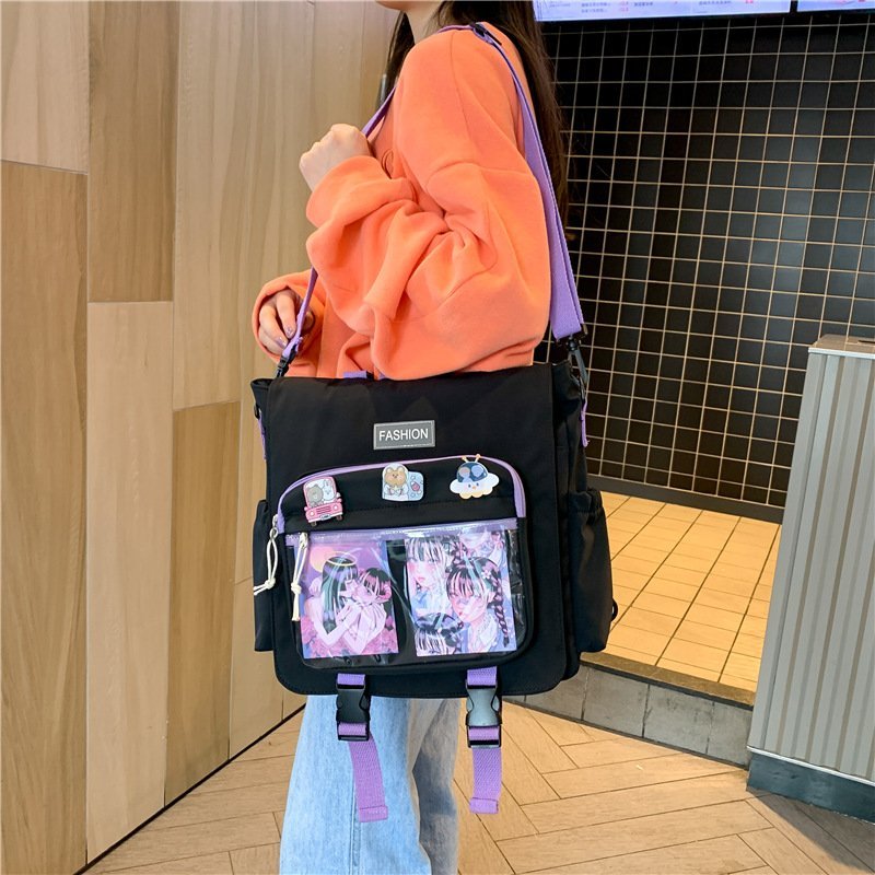 Gothslove Women Backpacks For Teenager Cute Waterproof College Black Kawaii Girl Student Mini Rucksack School Bag