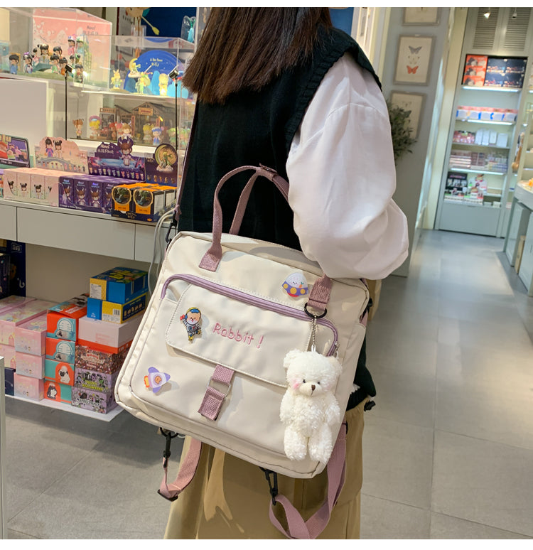 Gothslove Kawaii Backpack Small Schoolbag Badge Women Backpacks Teenage Girl Portable Travel Bag Lovely Multifunctional Backpack