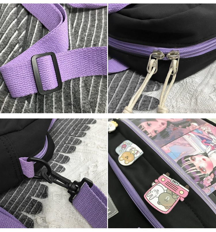 Gothslove Multi-purpose Womens Backpack Bag Cute Transparent Jelly School Backpacks for Teens Harajuku Kawaii Small Travel Bags