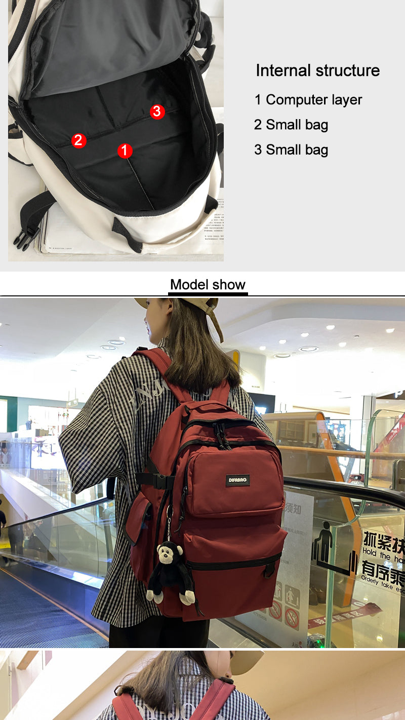 Gothslove Aesthetic Waterproof Backpacks For Women Black Backpack  Highschool Backpack for Colleges Student Bookbags