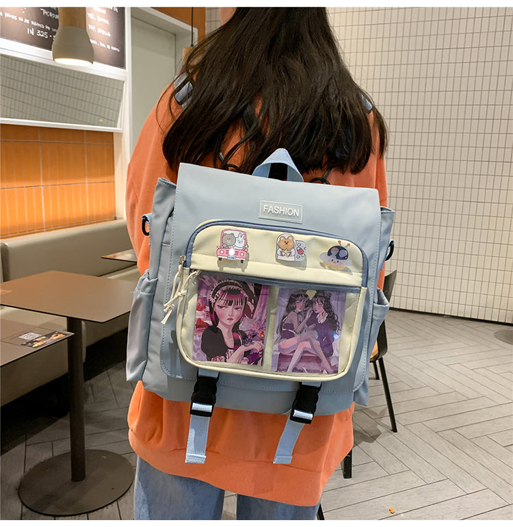 Gothslove Transparent Jelly Backpack Women Harajuku Cute School Bags for Teens Girls Dual-purpose Waterproof Travel Backpack