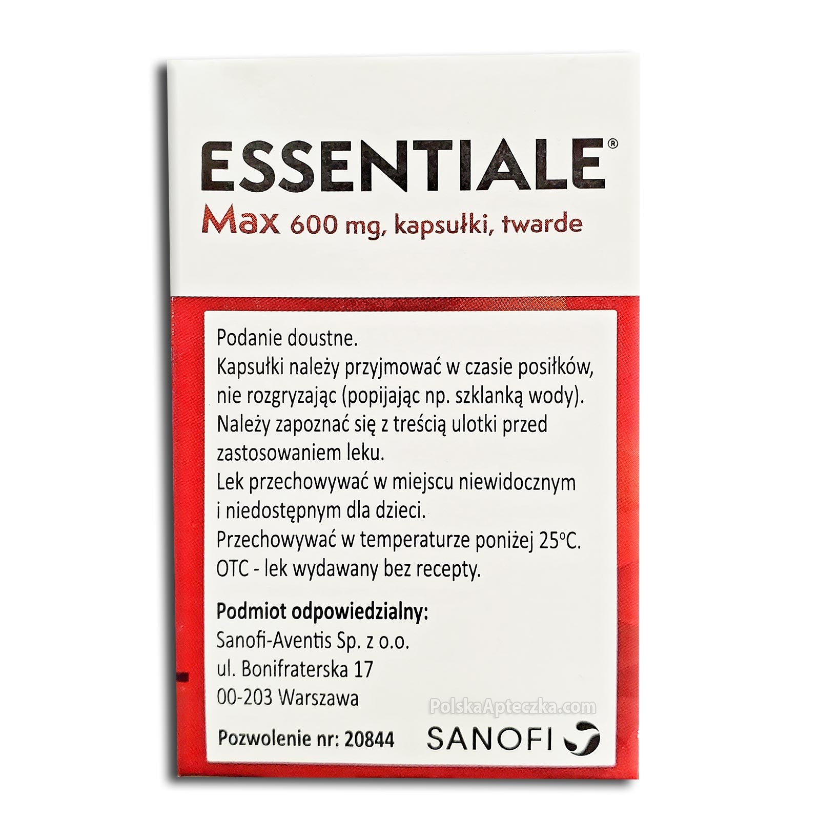 Essentiale Max 600mg, 30 capsules