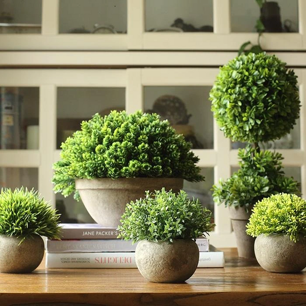 Artificial Boxwood Topiary in Various Designs