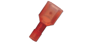 22-16 GA Red Fully Insulated Heat Shrink Push-On Male, .250- 25 Pieces