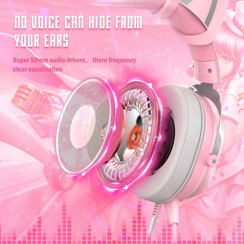 Auriculares para juegos ONIKUMA X11 con orejas de gato