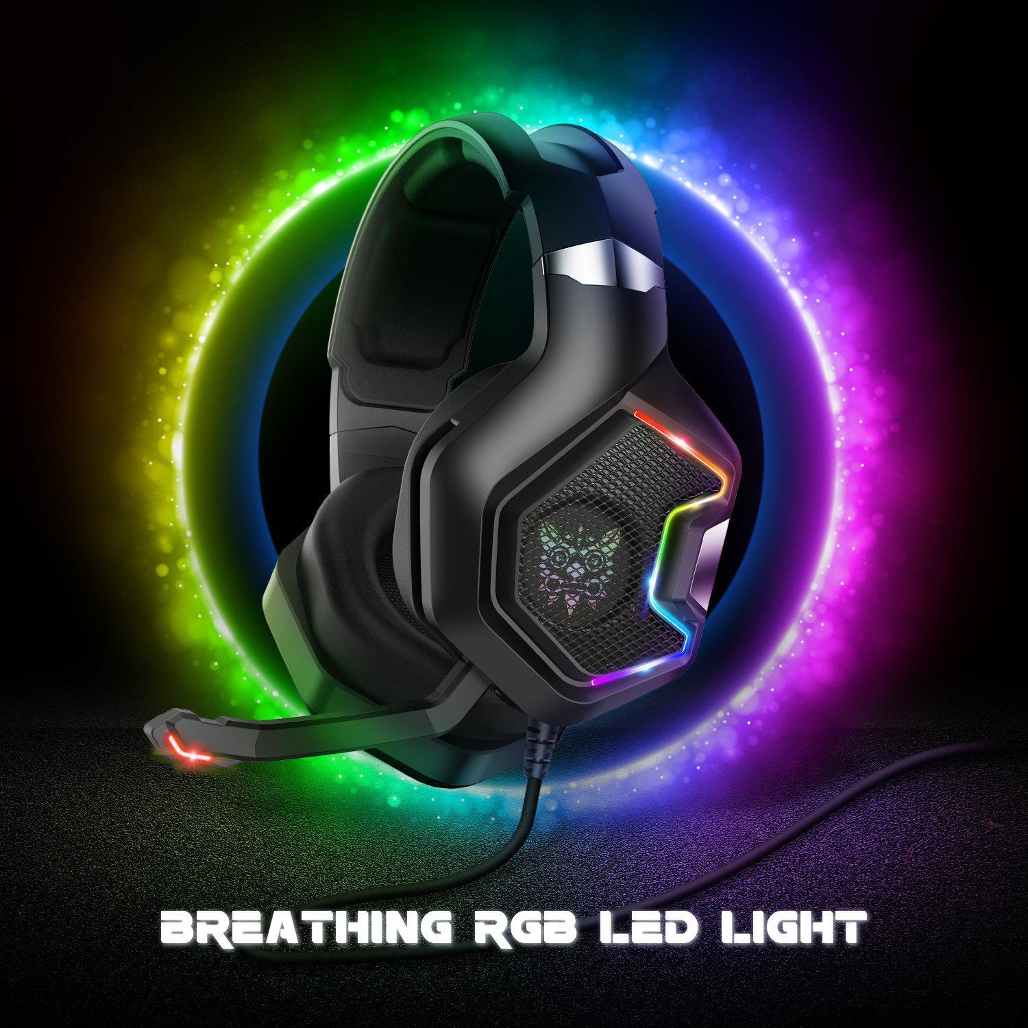 ONIKUMA K10 Pro Professional Wired Gaming Headset with RGB Backlight