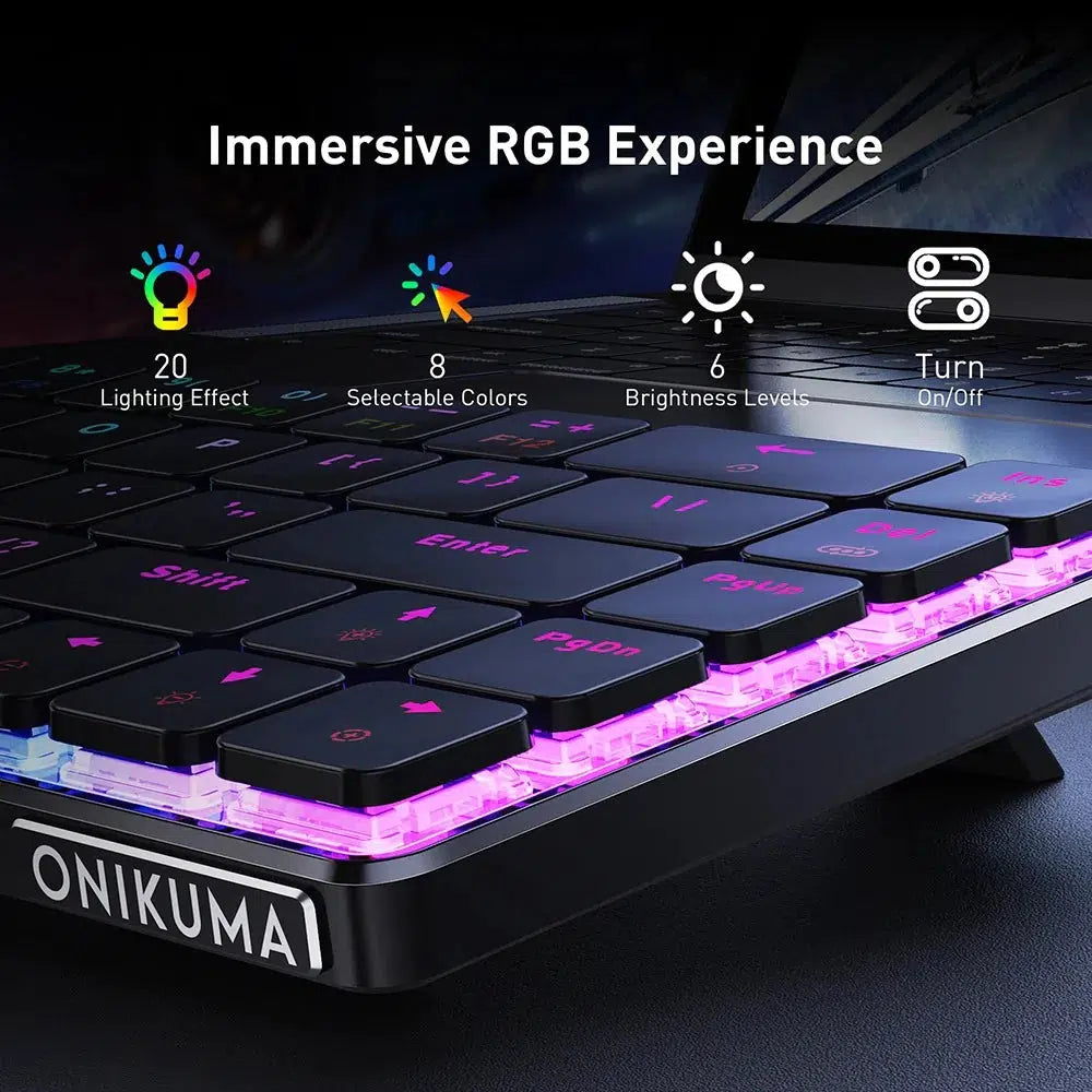 ONIKUMA G29 69 Keys Triple Mode Wireless Mechanical Keyboard (Black)