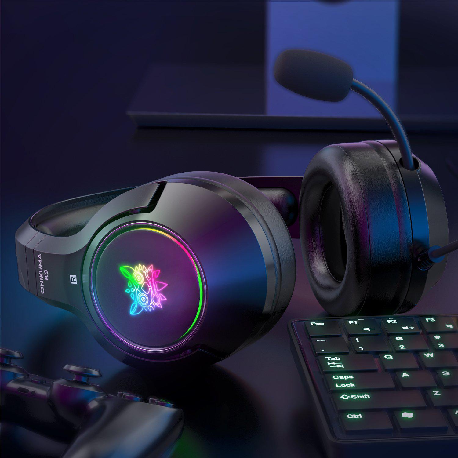 Onikuma K9 RGB Noise Canceling Gaming Headset With Microphone