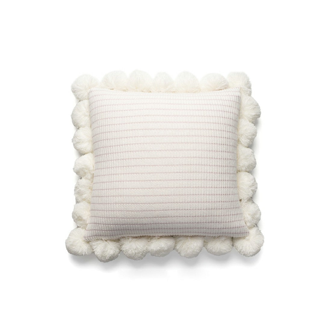 Cozy Pompom Tassels Knit Pillow