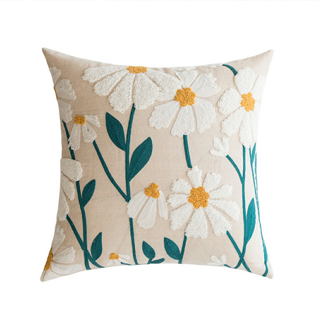 Geometric Floral Embroidered Pillows