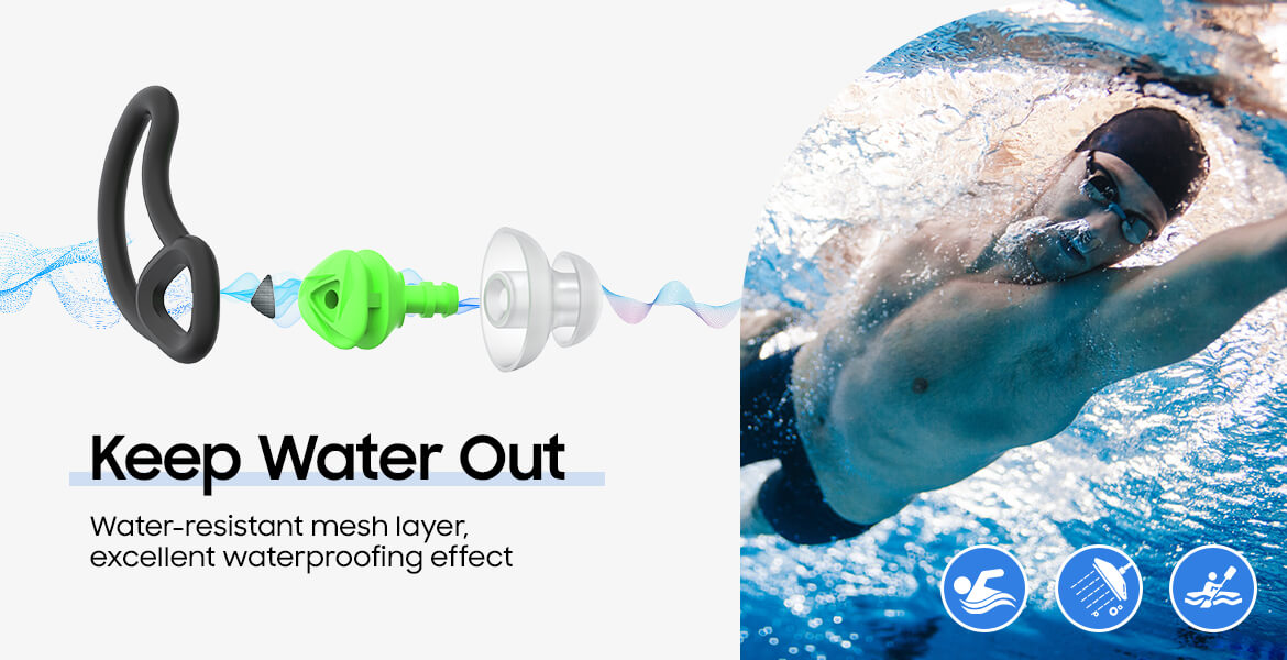 Fin-like Hearprotek Swimming Ear Plugs for Adults