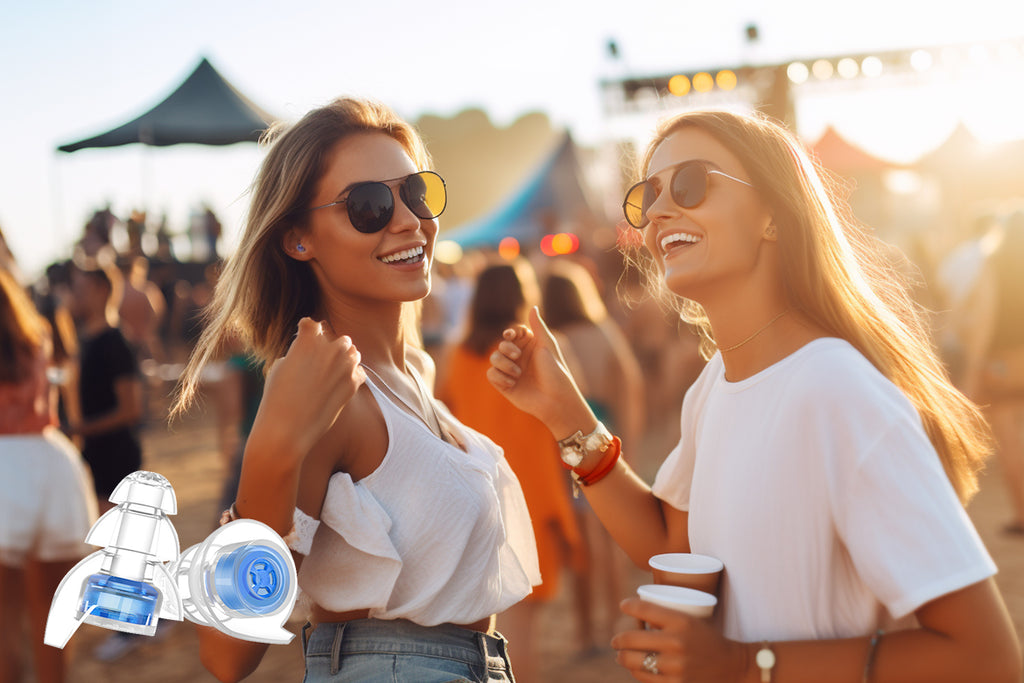 wearing earplugs designed for music events can let you enjoy the tunes without damaging your ears