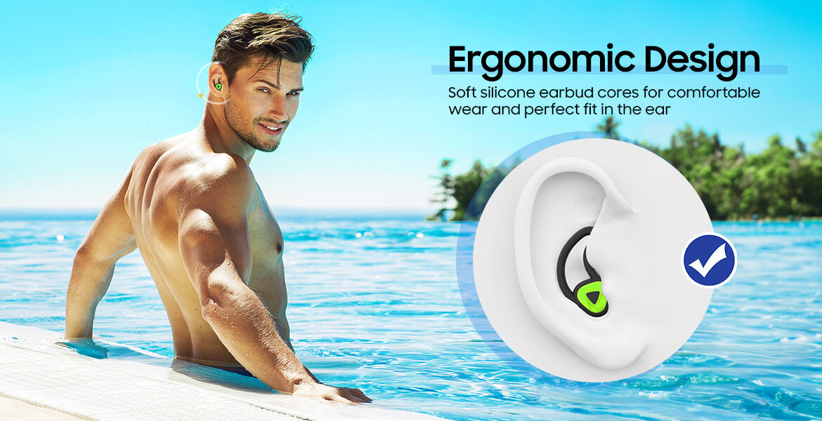 Fin-like Hearprotek Swimming Ear Plugs for Adults