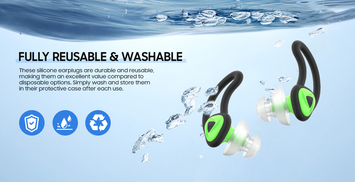 Fin-like Hearprotek Swimming Ear Plugs for Adults