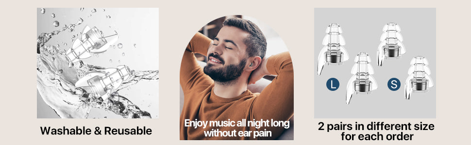 hearprotek 26db concert ear plugs
