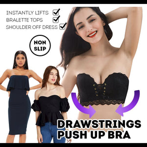 🔥Hot Sale🔥Drawstrings Push Up Lace Bra