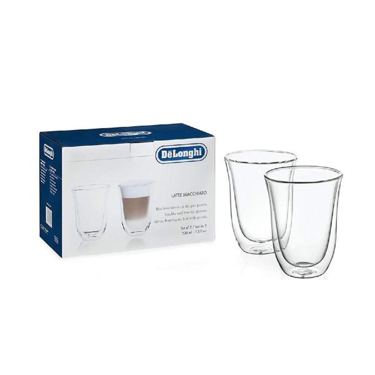 DeLonghi Double Walled Glassware Bundle (2x Espresso, 2x Cappuccino, 2x Latte)