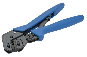 PRO CRIMPER III  RATCHET HAND CRIMPING TOOL/Designed to crimp 50 Ohm commercial BNC and TNC plugs and jacks onto RG 58/U, RG 59/U, and RG 62/U cable. Includes a replaceable die assembly part#58435-1.