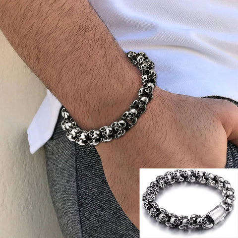 Mens Classic Chain Cuba Bracelet Silver