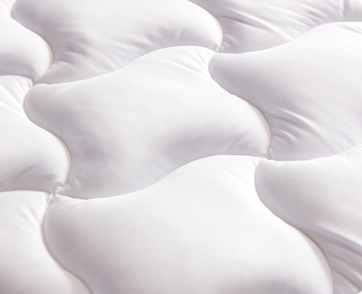 White SLEEP ZONE Luxury Mattress Pad Cover Cooling Cotton Top Overfilled Extra Thick Soft Down Alternative Topper Quilted Pillow Top Upto 21 inch Deep Pocket Twin XL