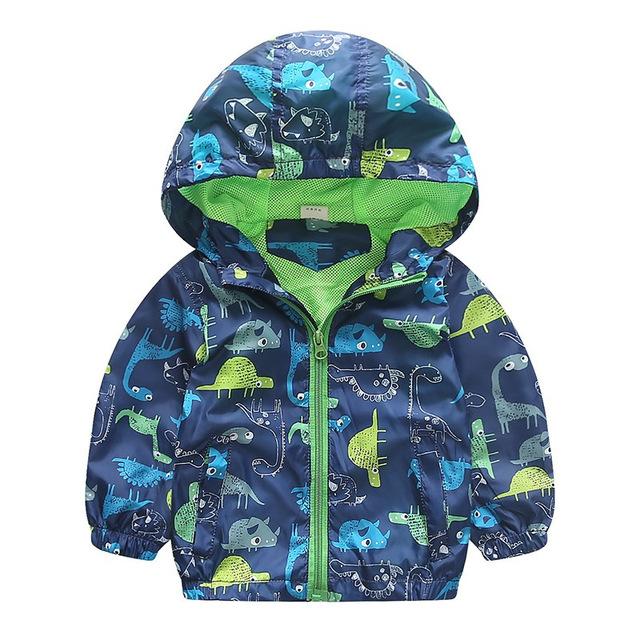 7 Color Options Dinosaur Hooded Jackets 24M-5T