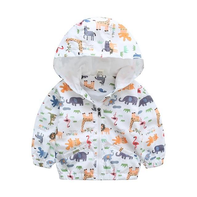 7 Color Options Dinosaur Hooded Jackets 24M-5T