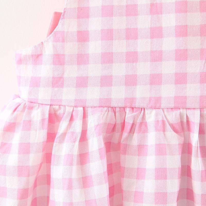 Plaid Baby Girls Dresses With Hat