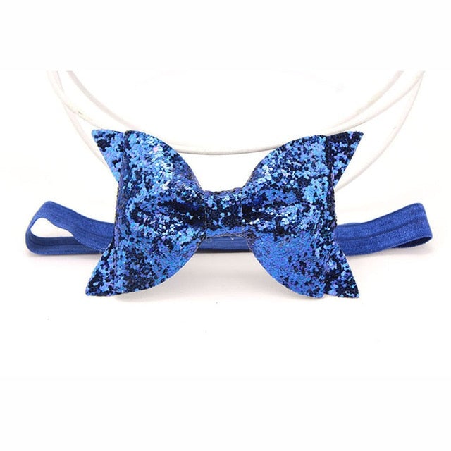 7 Colors Cute Newborn Shiny Sequins Bow Knot Headband