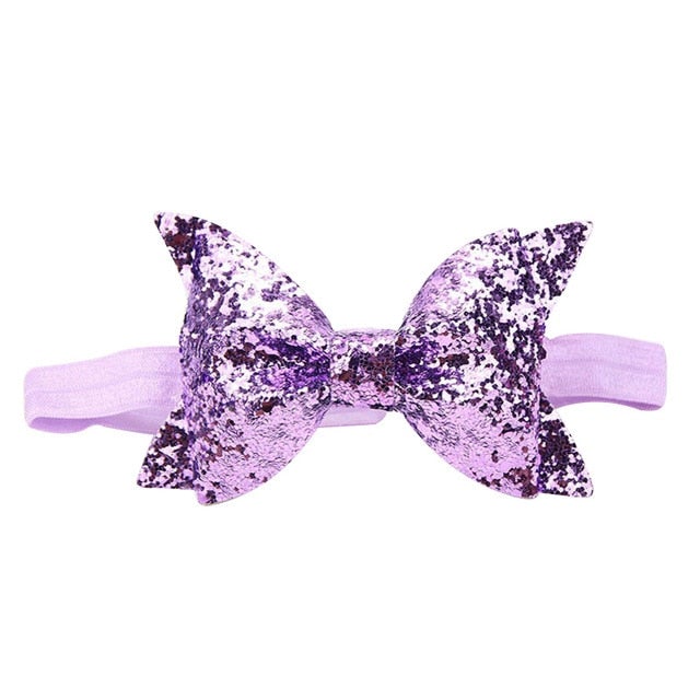 7 Colors Cute Newborn Shiny Sequins Bow Knot Headband