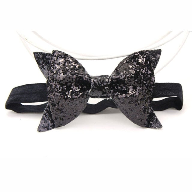 7 Colors Cute Newborn Shiny Sequins Bow Knot Headband