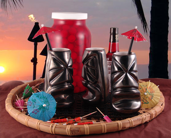 Gun Metal Black Kumu Tiki Mug -20oz.