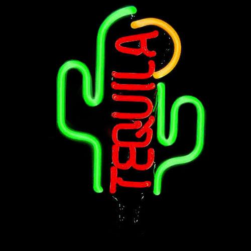 Neon Sculpture - Tequila Cactus