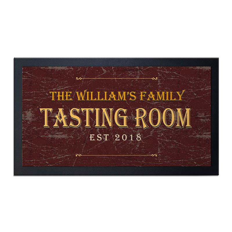 Custom Bar Service Mat - Tasting Room - 17.25