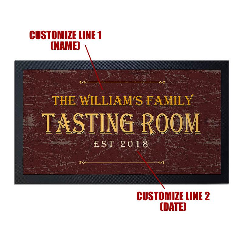 Custom Bar Service Mat - Tasting Room - 17.25