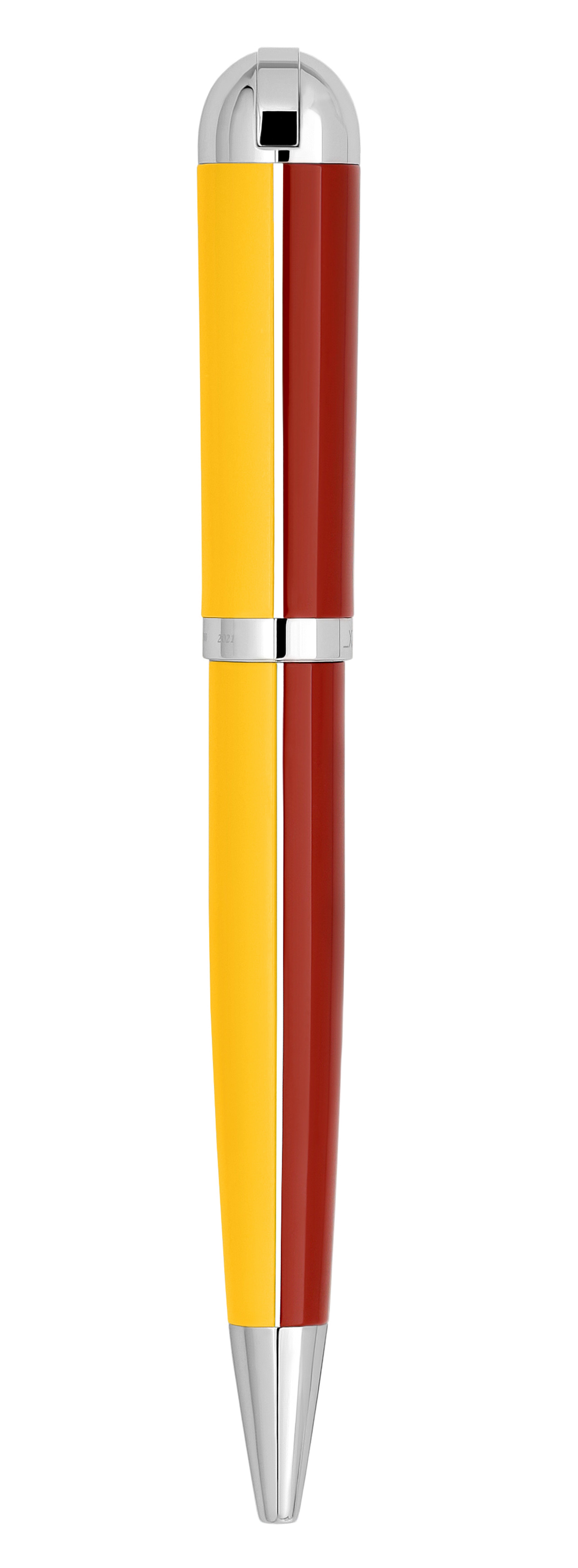 Visionary? Brass & Aluminum Enameled Ballpoint Pen - Aspen Gold / Red