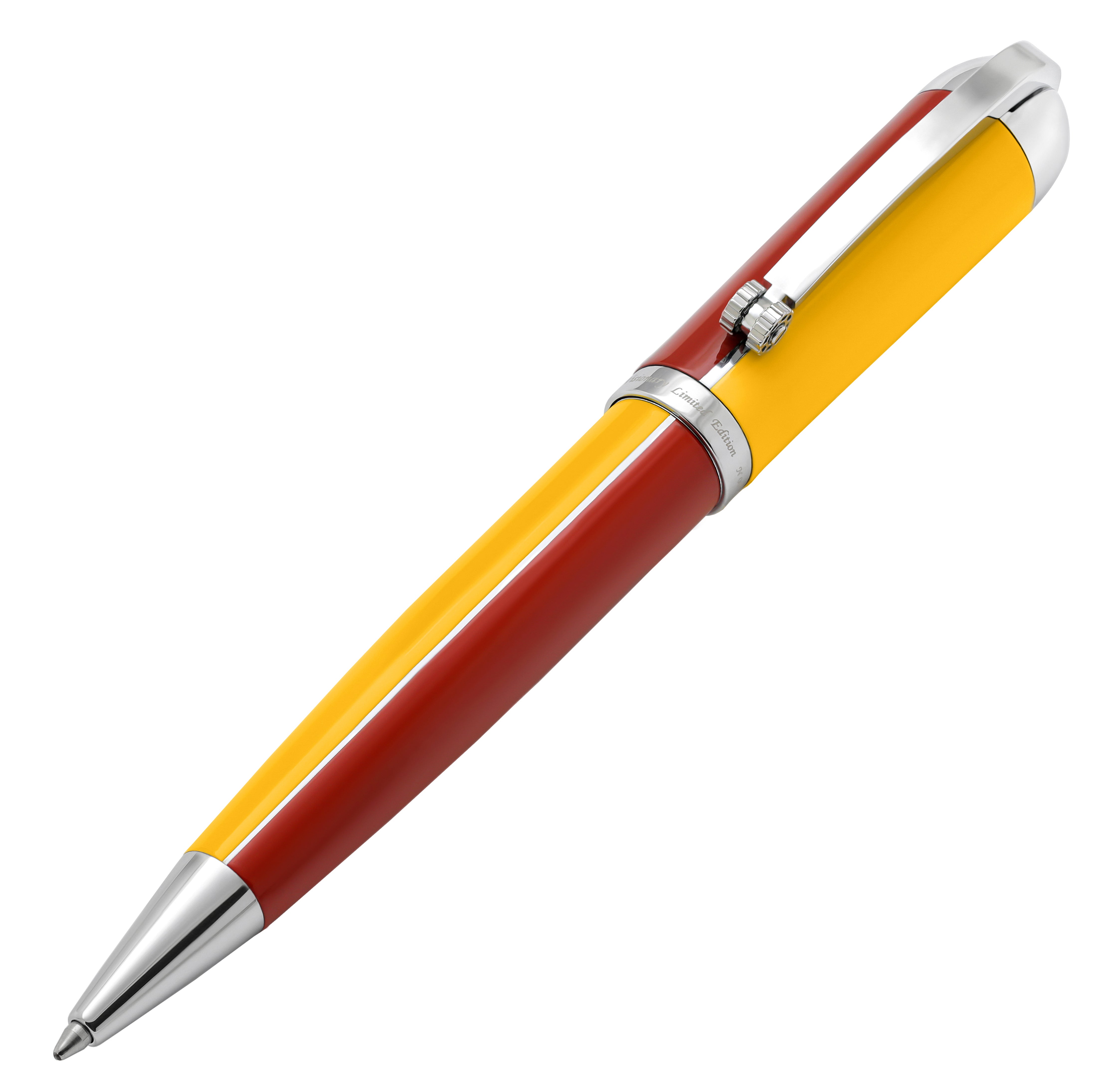 Visionary? Brass & Aluminum Enameled Ballpoint Pen - Aspen Gold / Red
