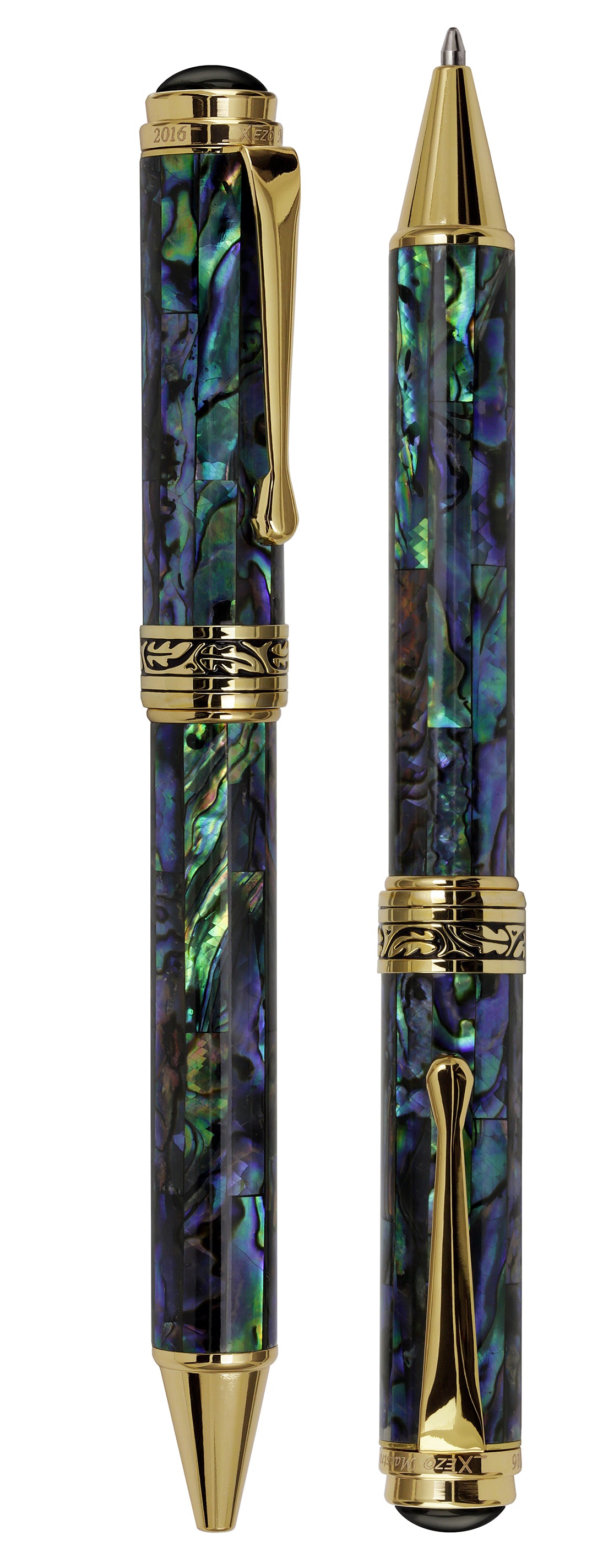 Maestro? Paua Abalone Sea Shell Ballpoint Pen - 18K Gold Plated