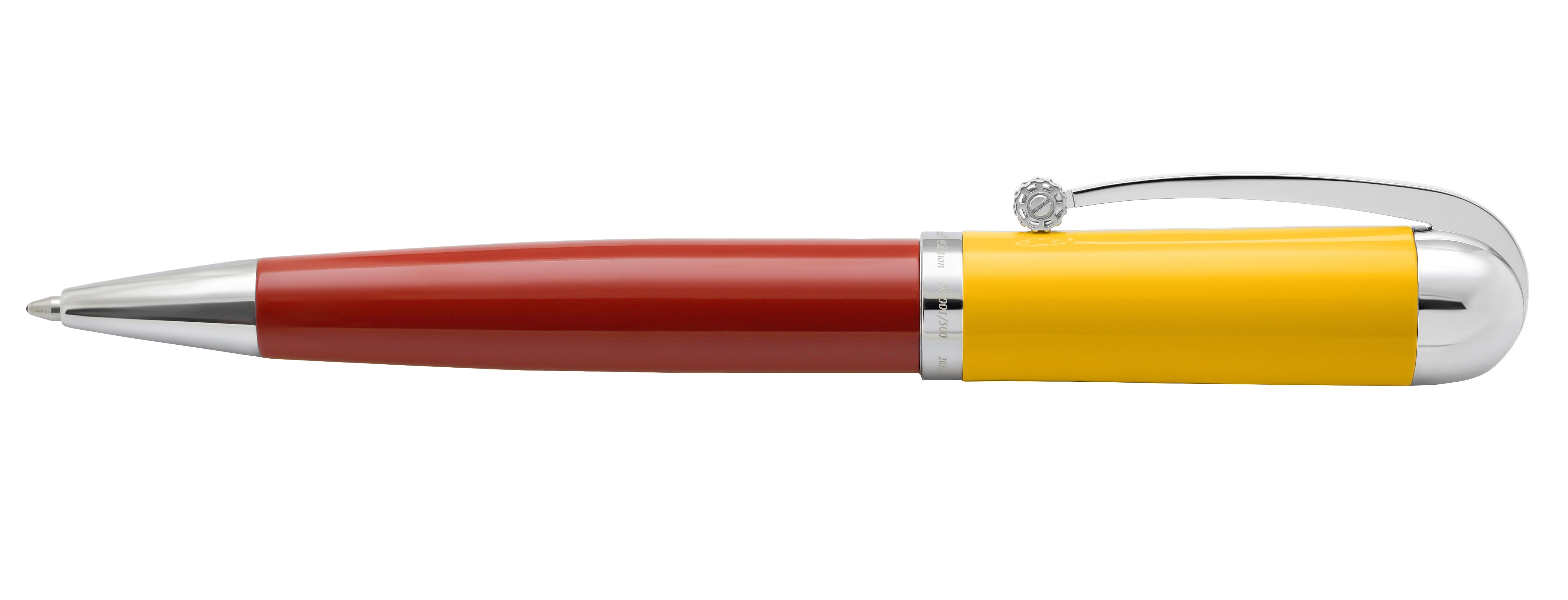 Visionary? Brass & Aluminum Enameled Ballpoint Pen - Aspen Gold / Red