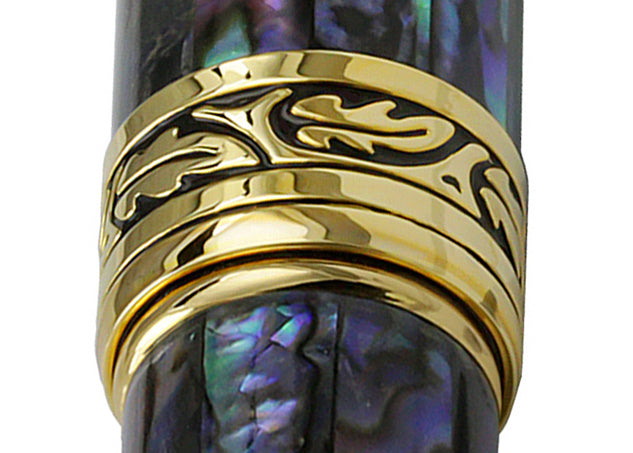 Maestro? Paua Abalone Sea Shell Ballpoint Pen - 18K Gold Plated