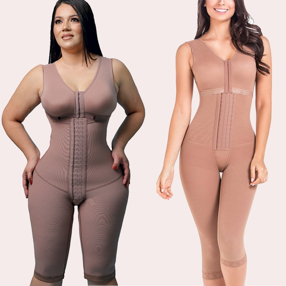 Bodysuit Shapewear Removable Bra With Snap Closure