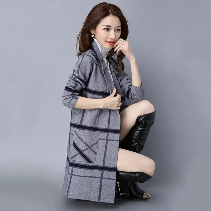 Long Plat Sweater Coat