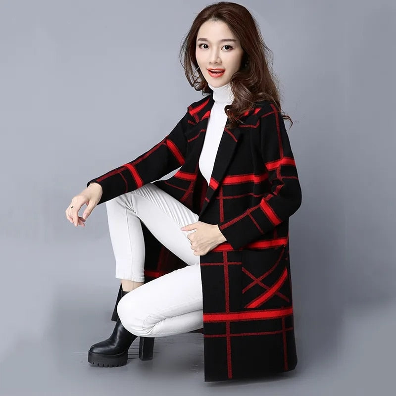 Long Plat Sweater Coat