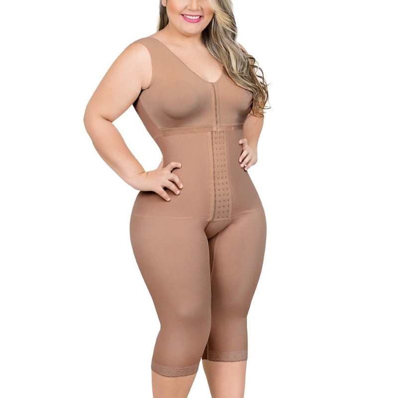 Bodysuit Shapewear Removable Bra With Snap Closure