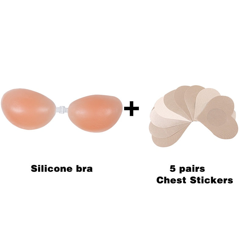 Invisible strapless Silicone Bra