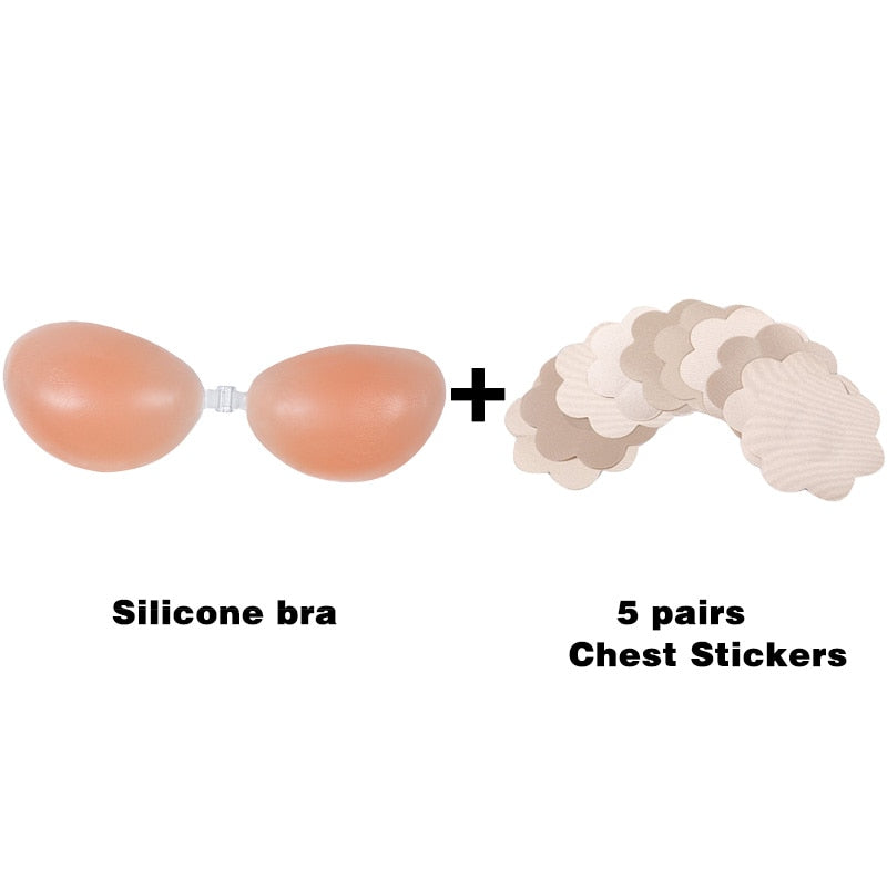 Invisible strapless Silicone Bra