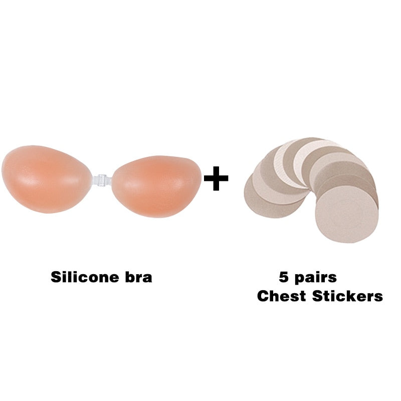 Invisible strapless Silicone Bra