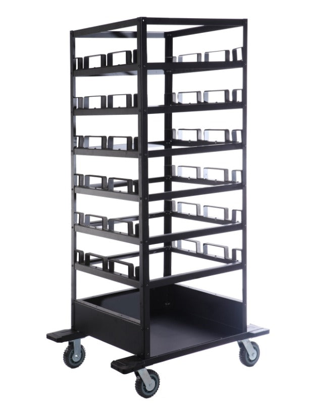 18-Post Horizontal Cart For Barriers Stanchions