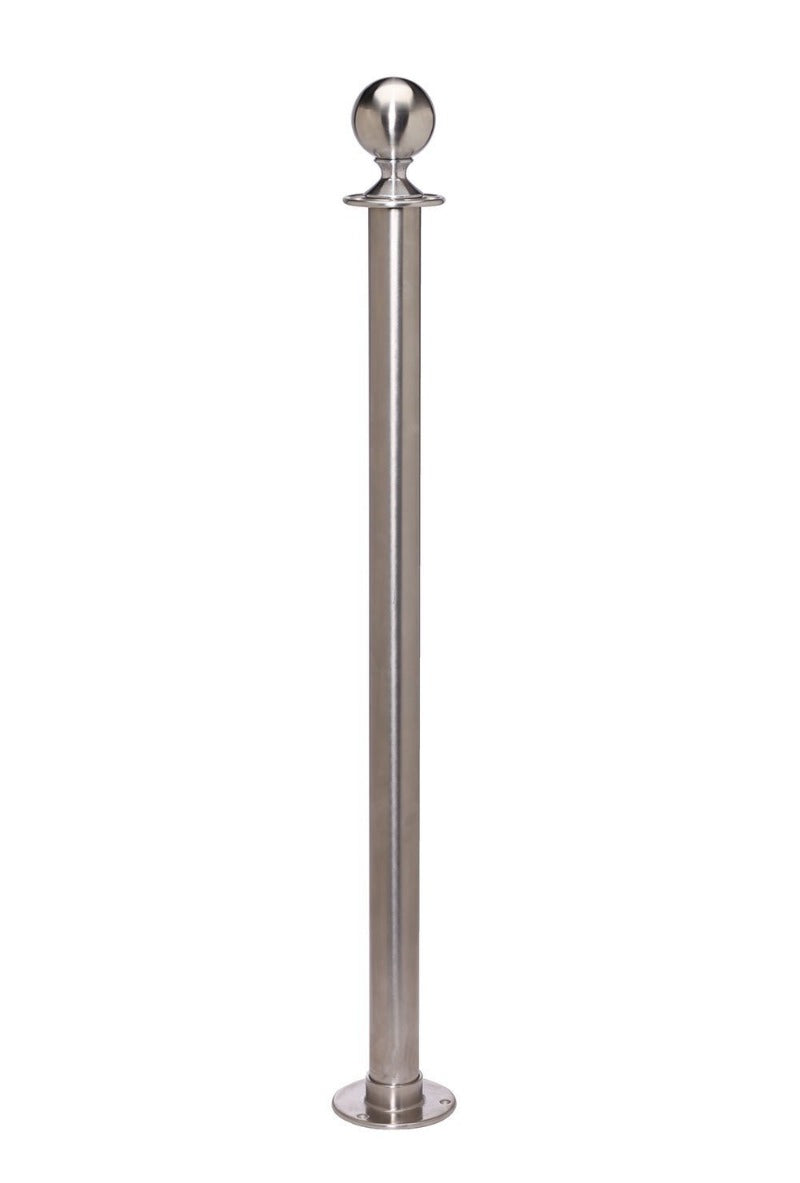 Crowd Control Barrier Stanchions Elegance Ball Top Fixed Base